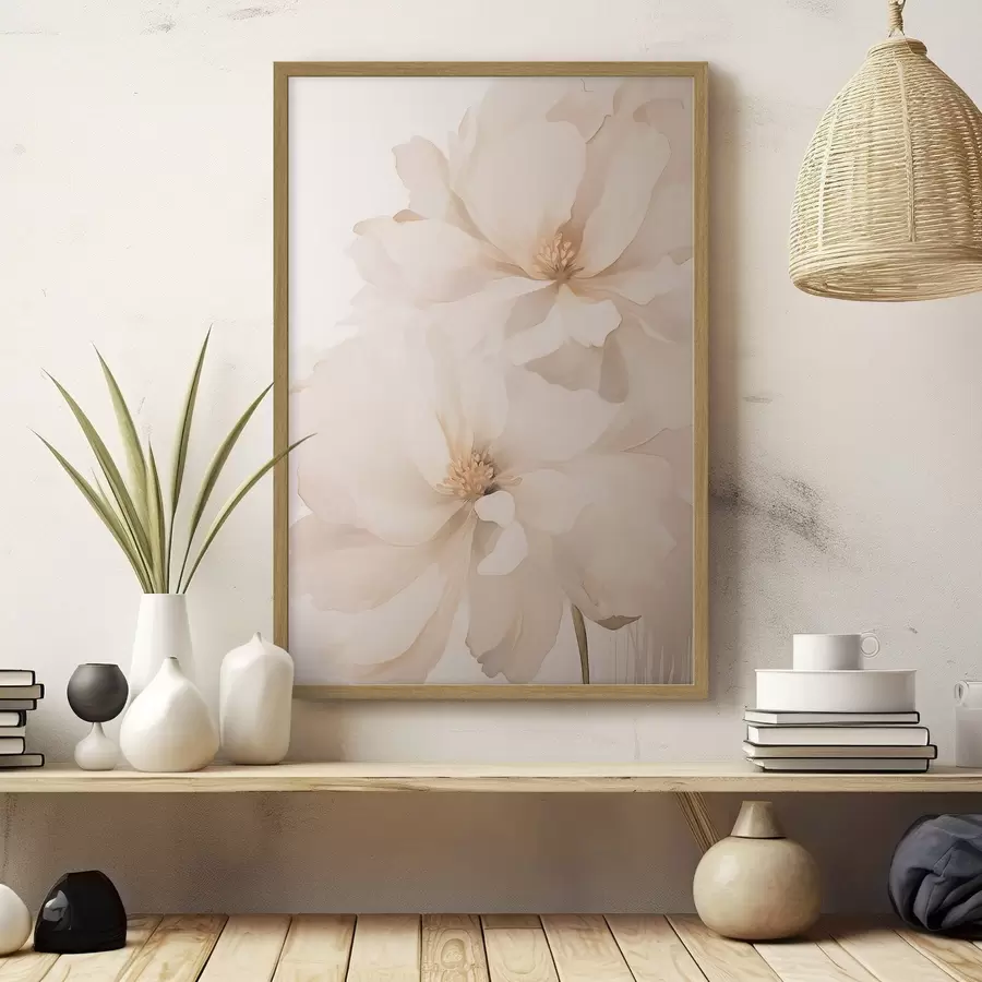 Fototapetes Maigā krēmkrāsas peonija f50910