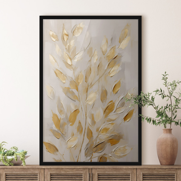 Plakāts Abstrakta lapotne, imitēta glezna, Plakāti buferi, f50994bk : Uwalls