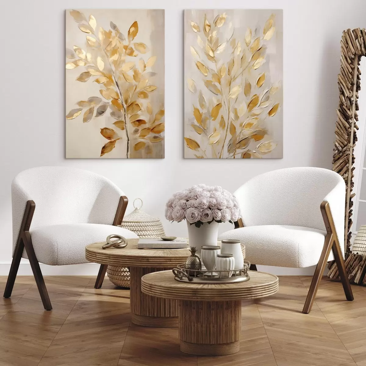 Glezna Abstrakta lapotne, imitēta glezna m31066