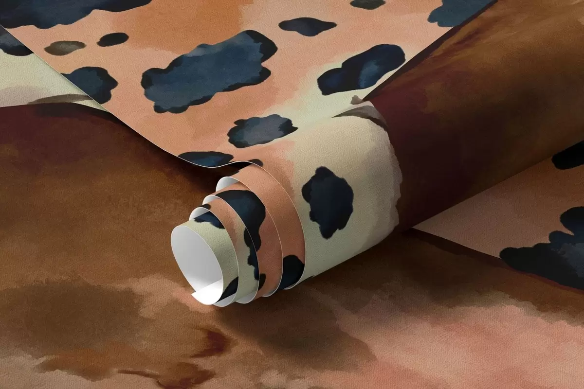 Fototapetes Leopards starp tropu lapām virs ūdens kopā ar zivi w05954v1