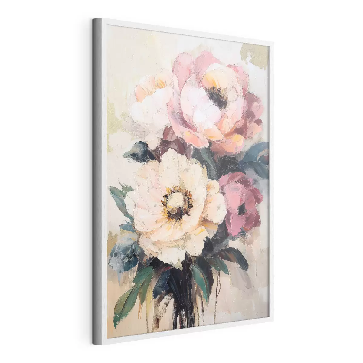 Plakāts Rozā un krēmkrāsas peonijas f51007