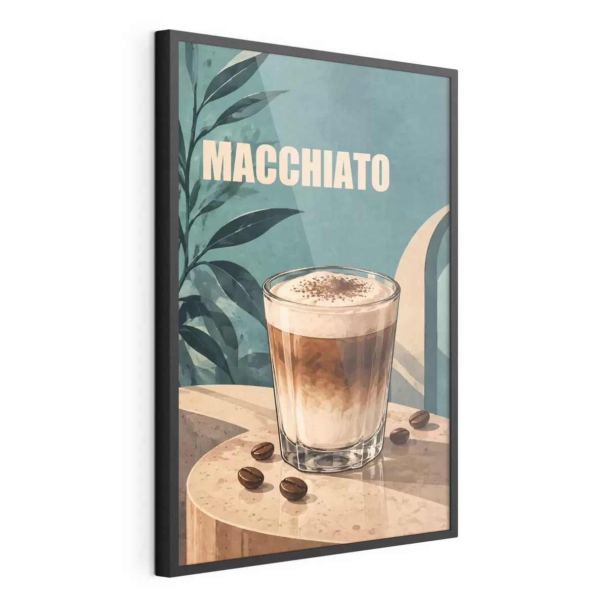 Plakāts Garšīgs makiato glāzē f50875