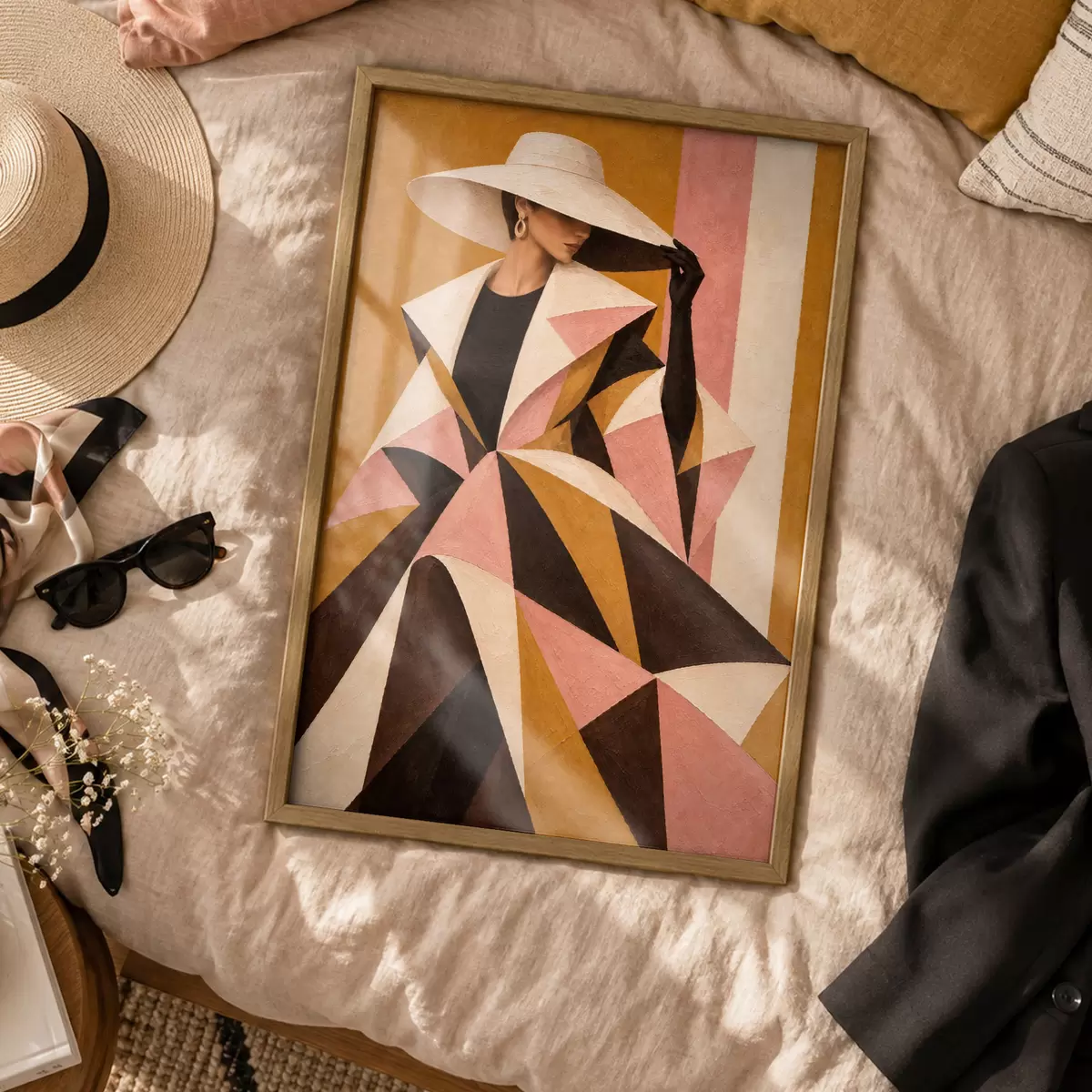 Plakāts Šiks elegance ar izteiksmīgiem rakstiem f50882