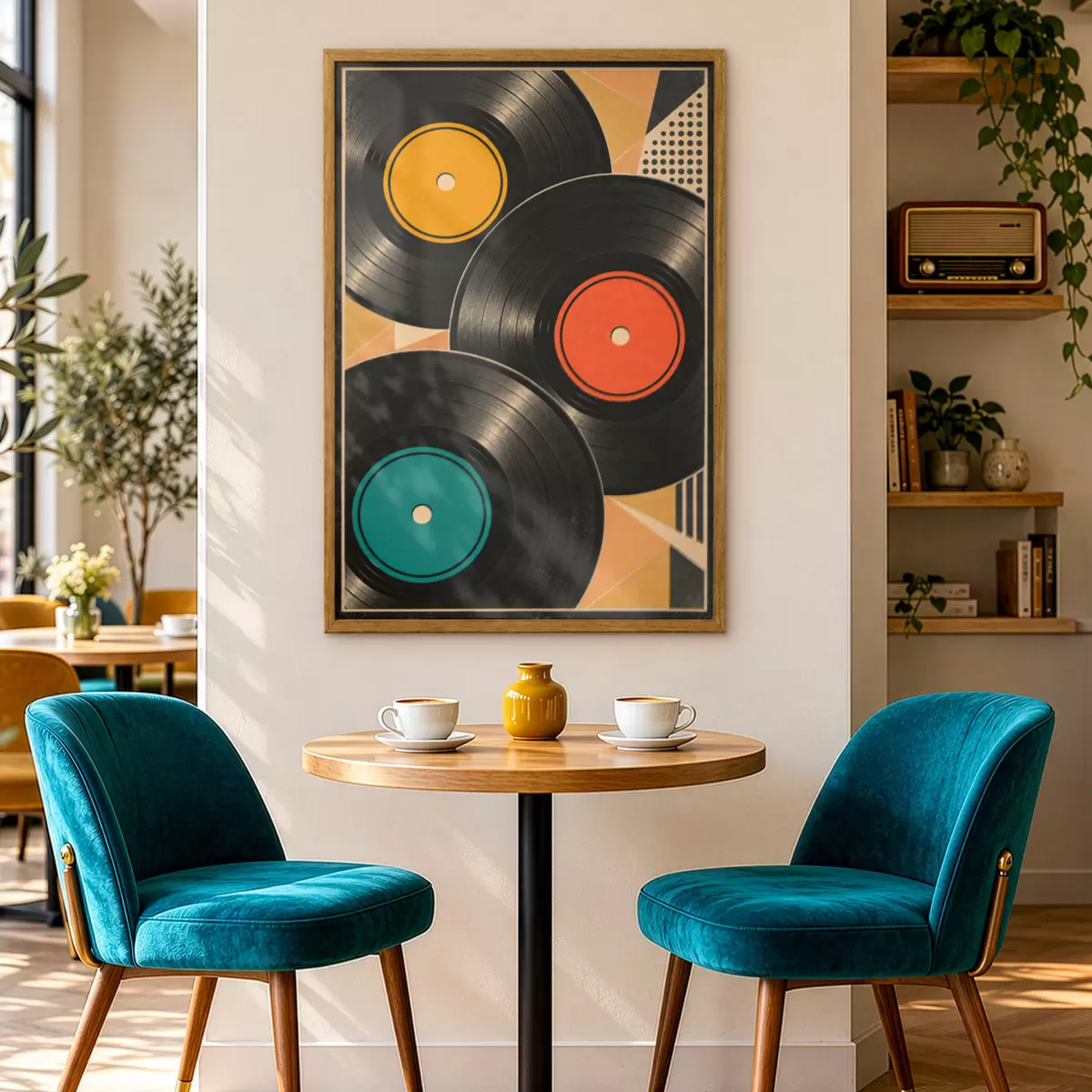 Plakāts Krāsainas vinila plates harmonijā f50923