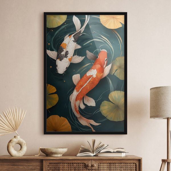 Plakāts Austrumu koi, Plakāti dzīvnieki, f51077bk : Uwalls