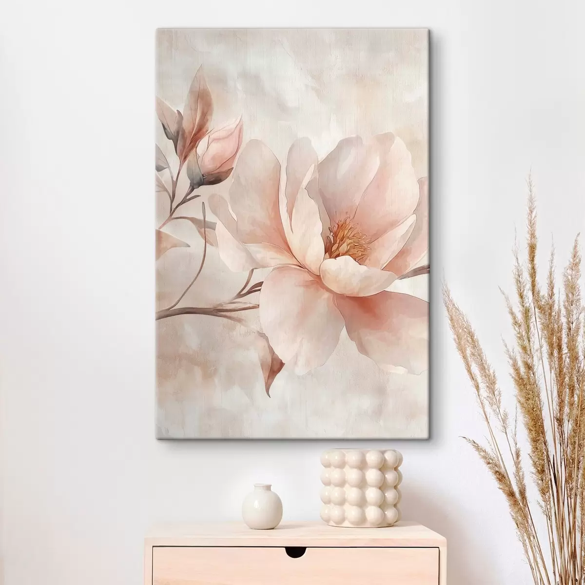 Glezna Pūderkrāsas peonija ar pumpuru s51097