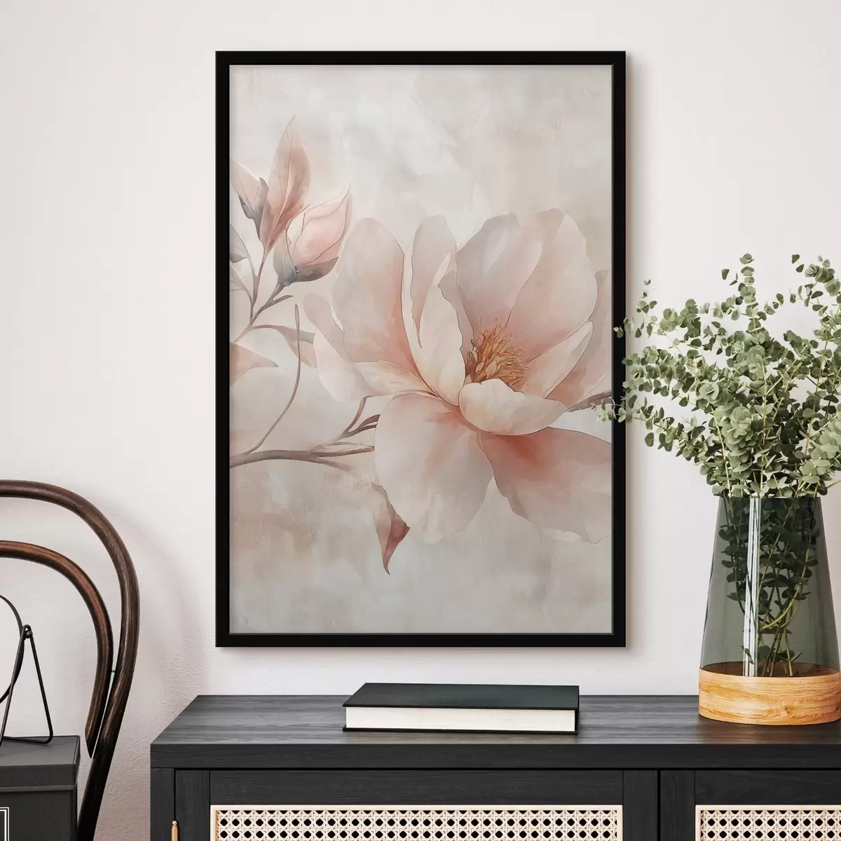 Plakāts Pūderkrāsas peonija ar pumpuru f51097