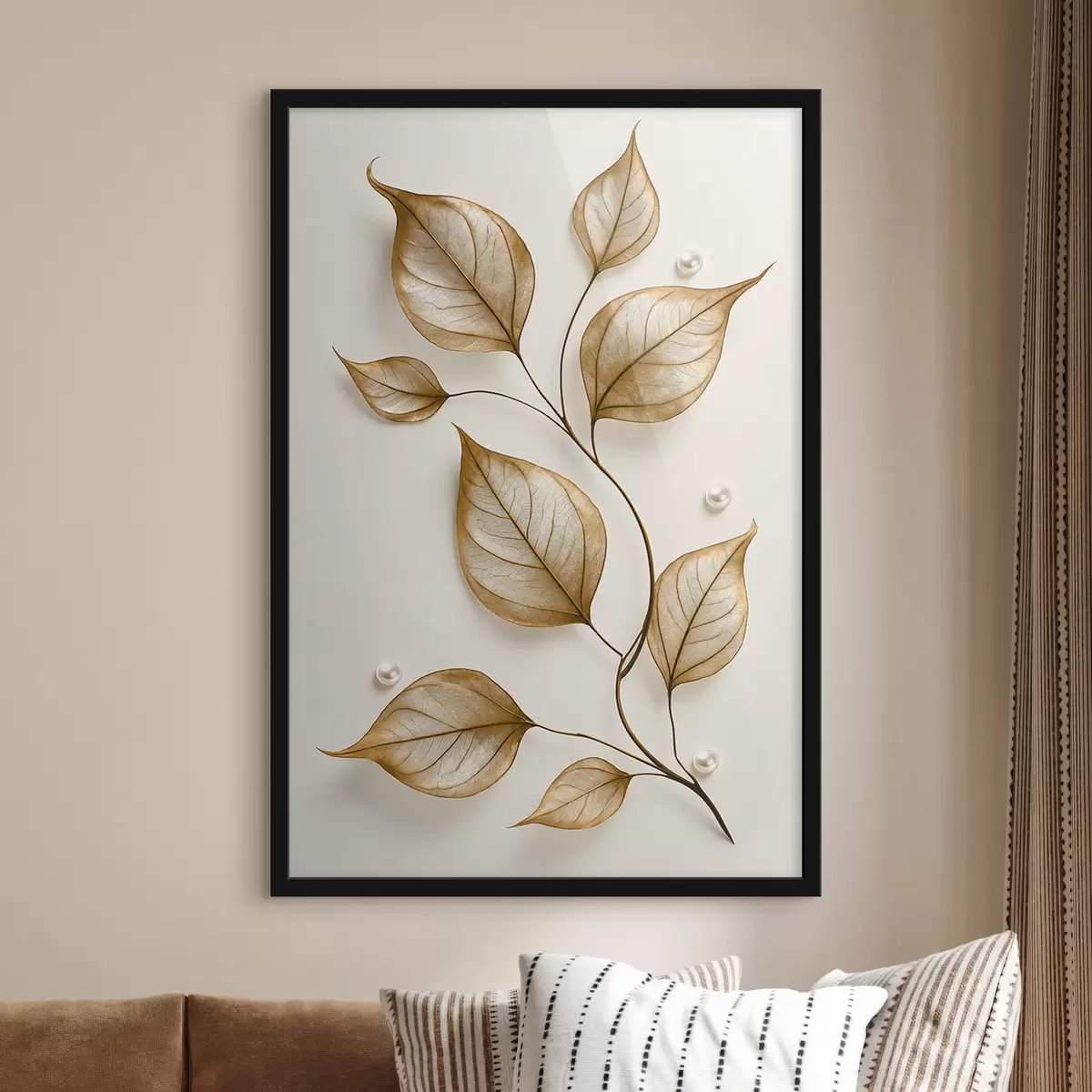 Plakāts Eleganta augu zaru kompozīcija f50866