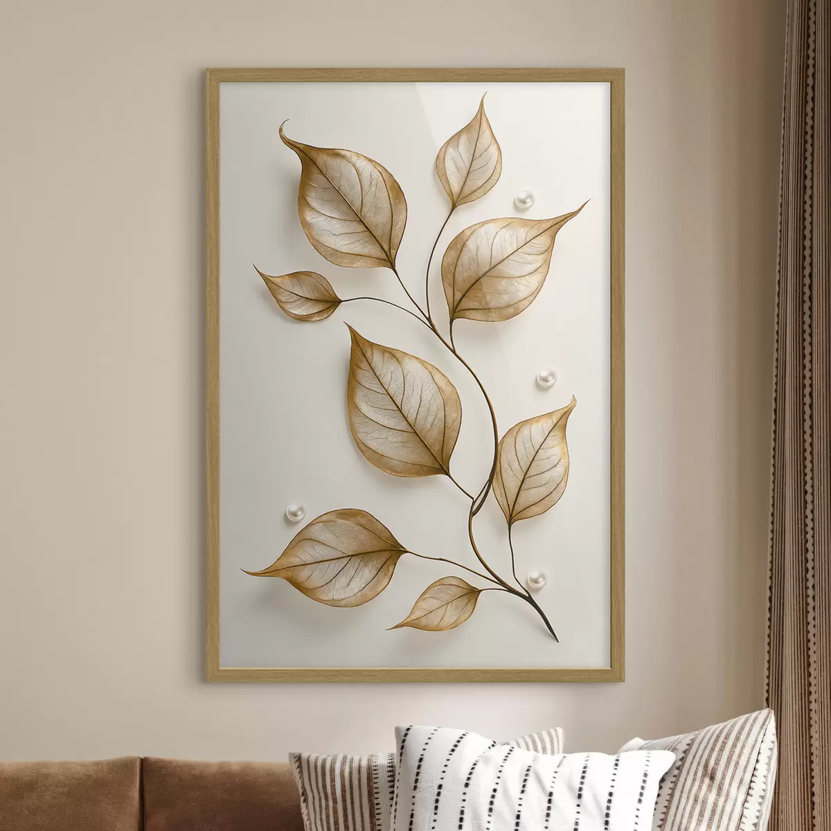 Plakāts Eleganta augu zaru kompozīcija f50866