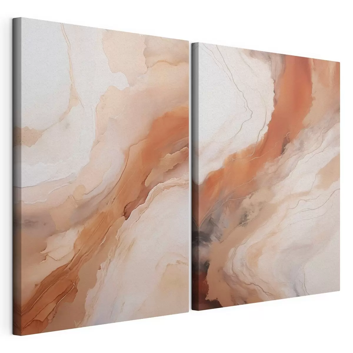 Glezna Bēša un terakotas krāsas „Fluid Art“ slāņi m31089