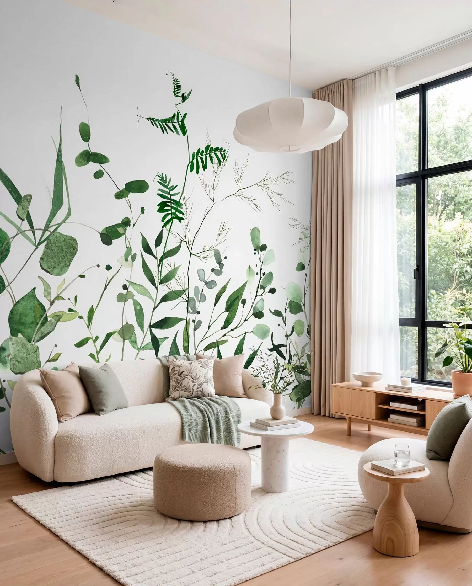 Fototapetes Zaļie savvaļas zari u72395