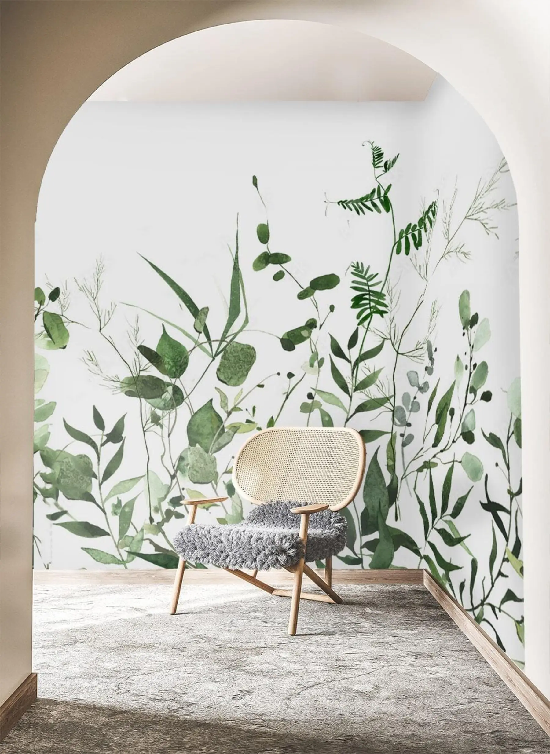 Fototapetes Zaļie savvaļas zari u72395