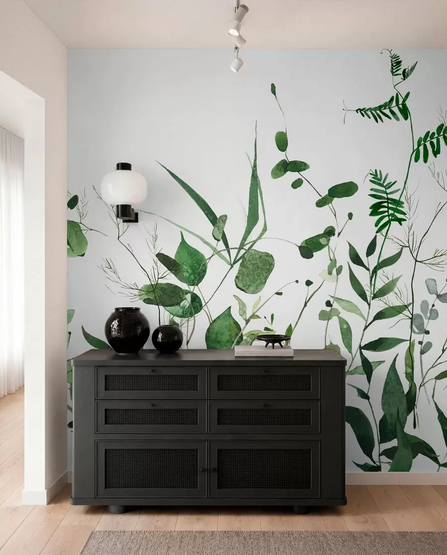 Fototapetes Zaļie savvaļas zari u72395
