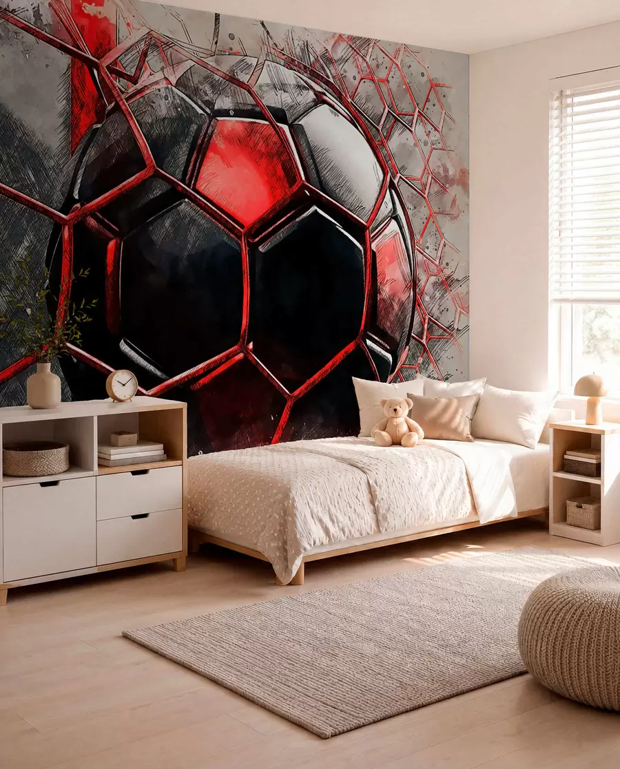 Fototapetes Futbols sarkanā kustībā u72803