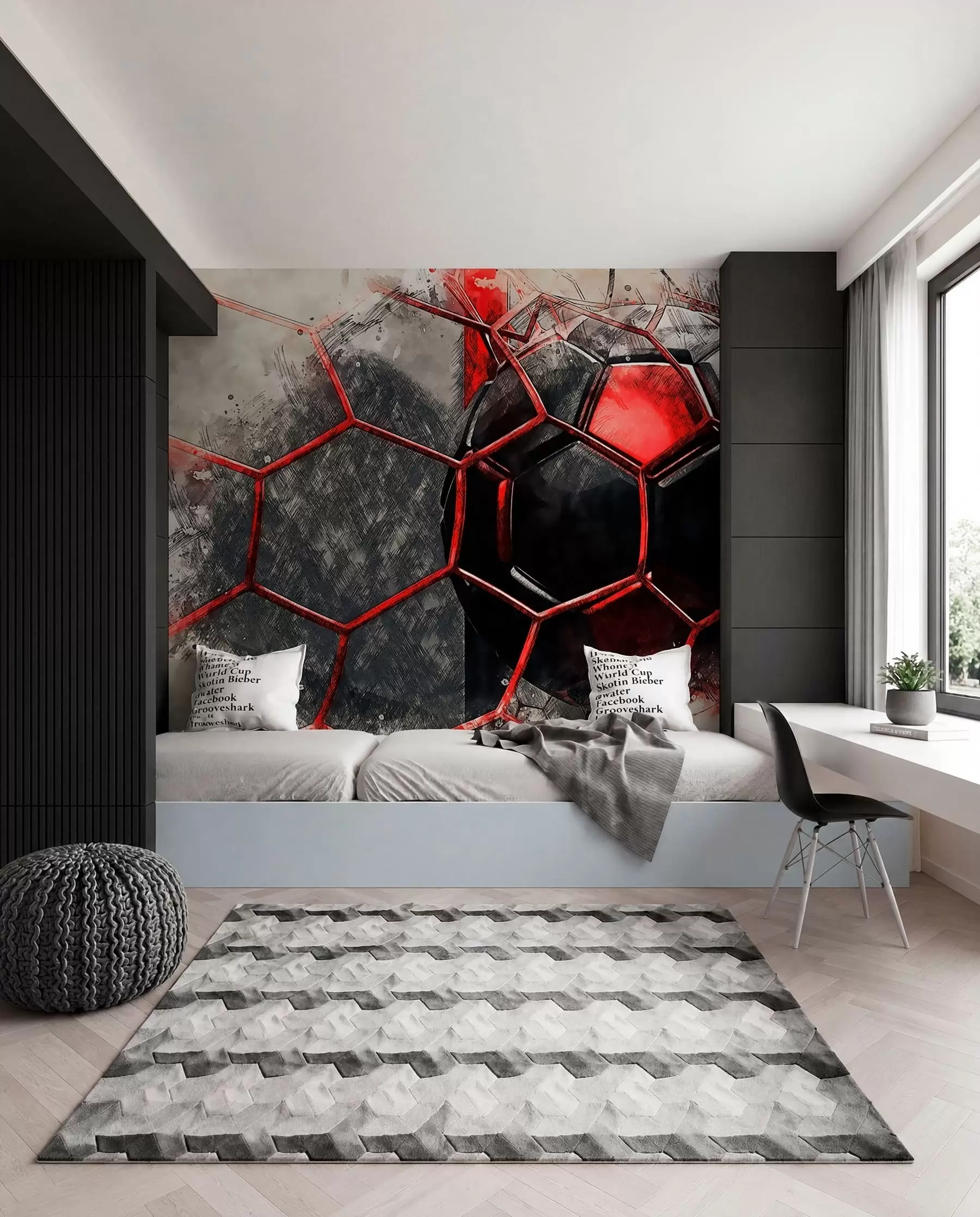 Fototapetes Futbols sarkanā kustībā u72803