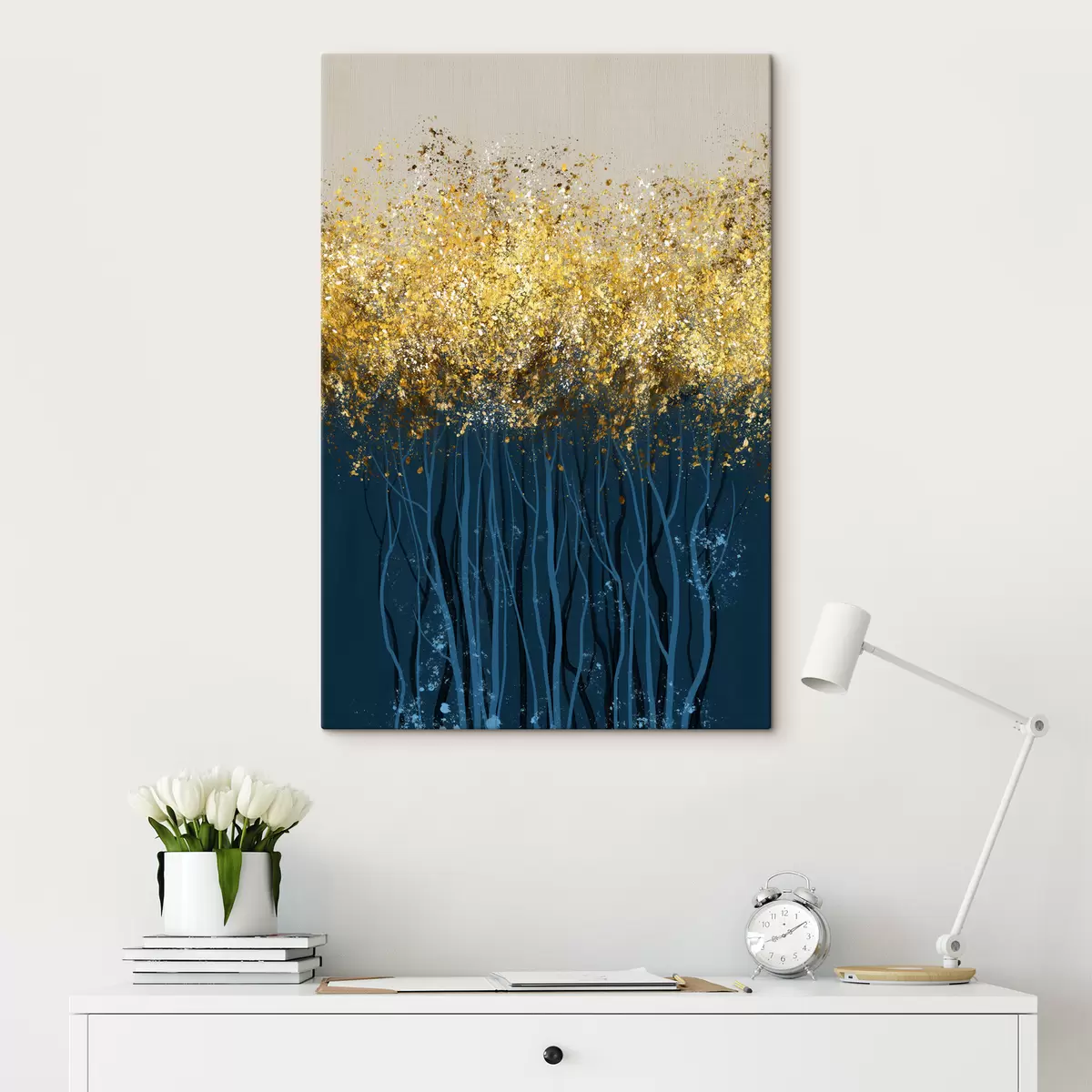 Glezna Koki ar lapām s01893