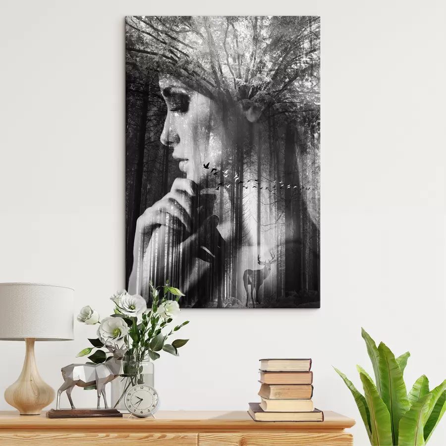 Glezna Melns, skropstu e melnbalts e melnbalts s02754