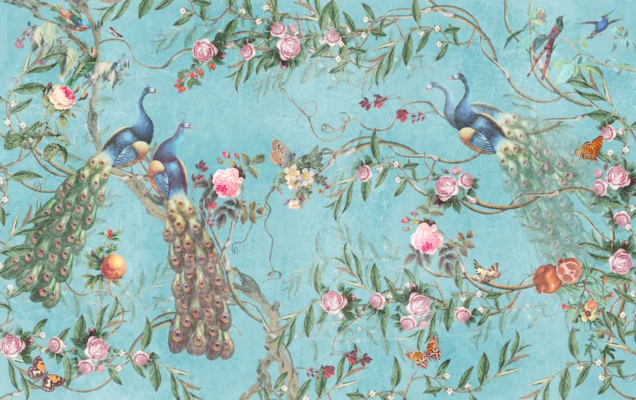 Fototapetes Putni, ziedi un mugurkaulnieki u12428