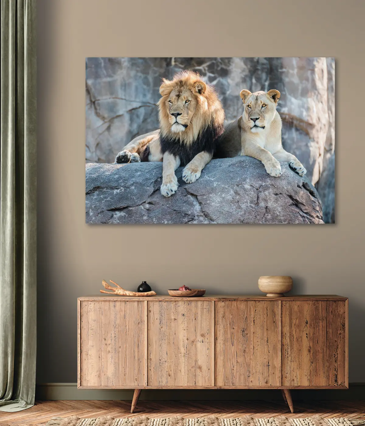 Glezna Lauva, kaķu dzimtas dzīvnieks un plēsējs s15278