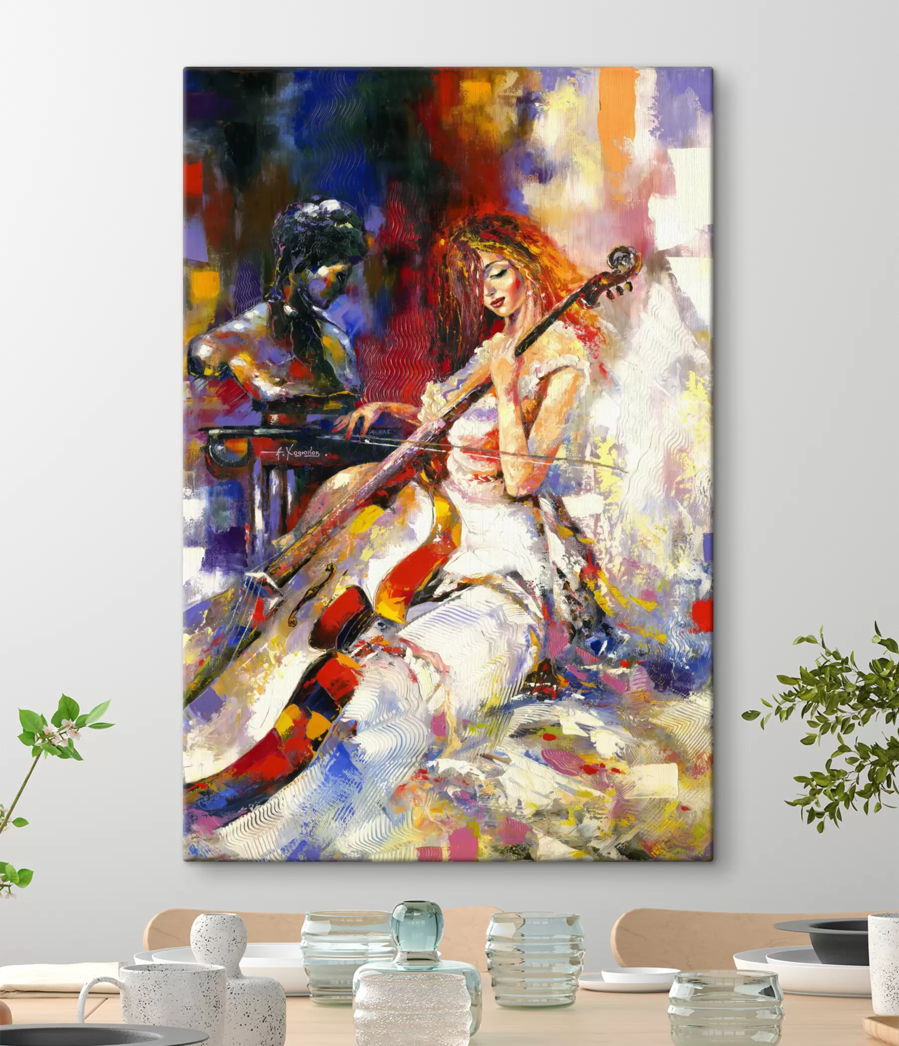 Fototapetes Krāsa, mākslas krāsa un mūzikas instruments s16795