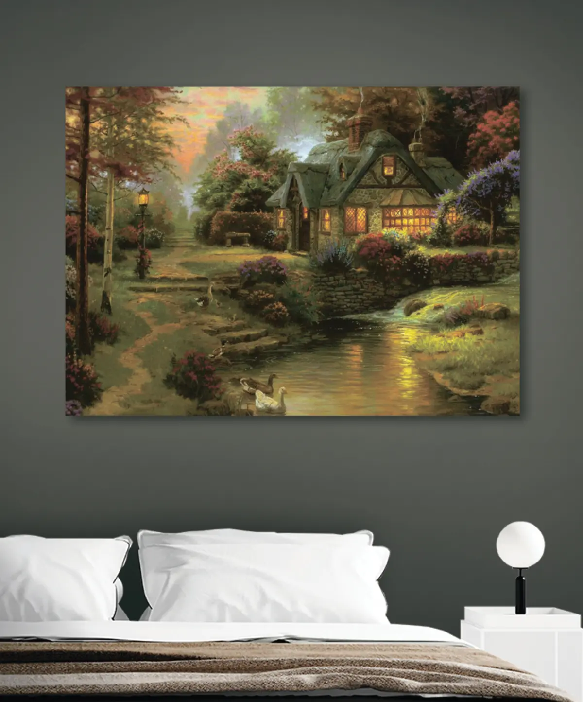 Glezna Augi, logi un ūdens s19095