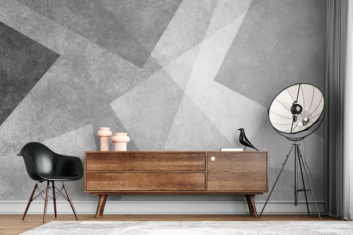 Fototapetes Pelēkā ģeometriska abstrakcija u74057