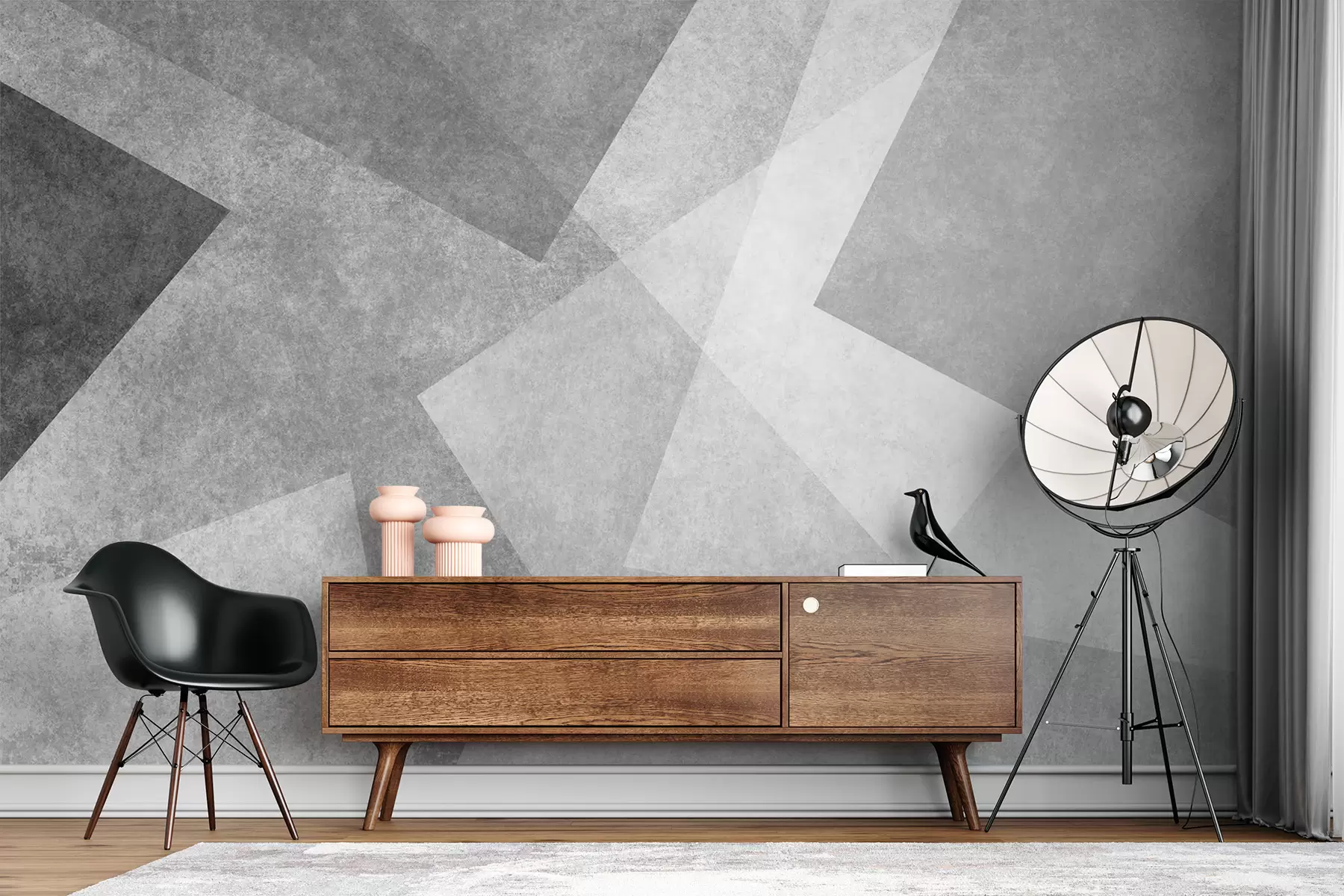 Fototapetes Pelēkā ģeometriska abstrakcija u74057