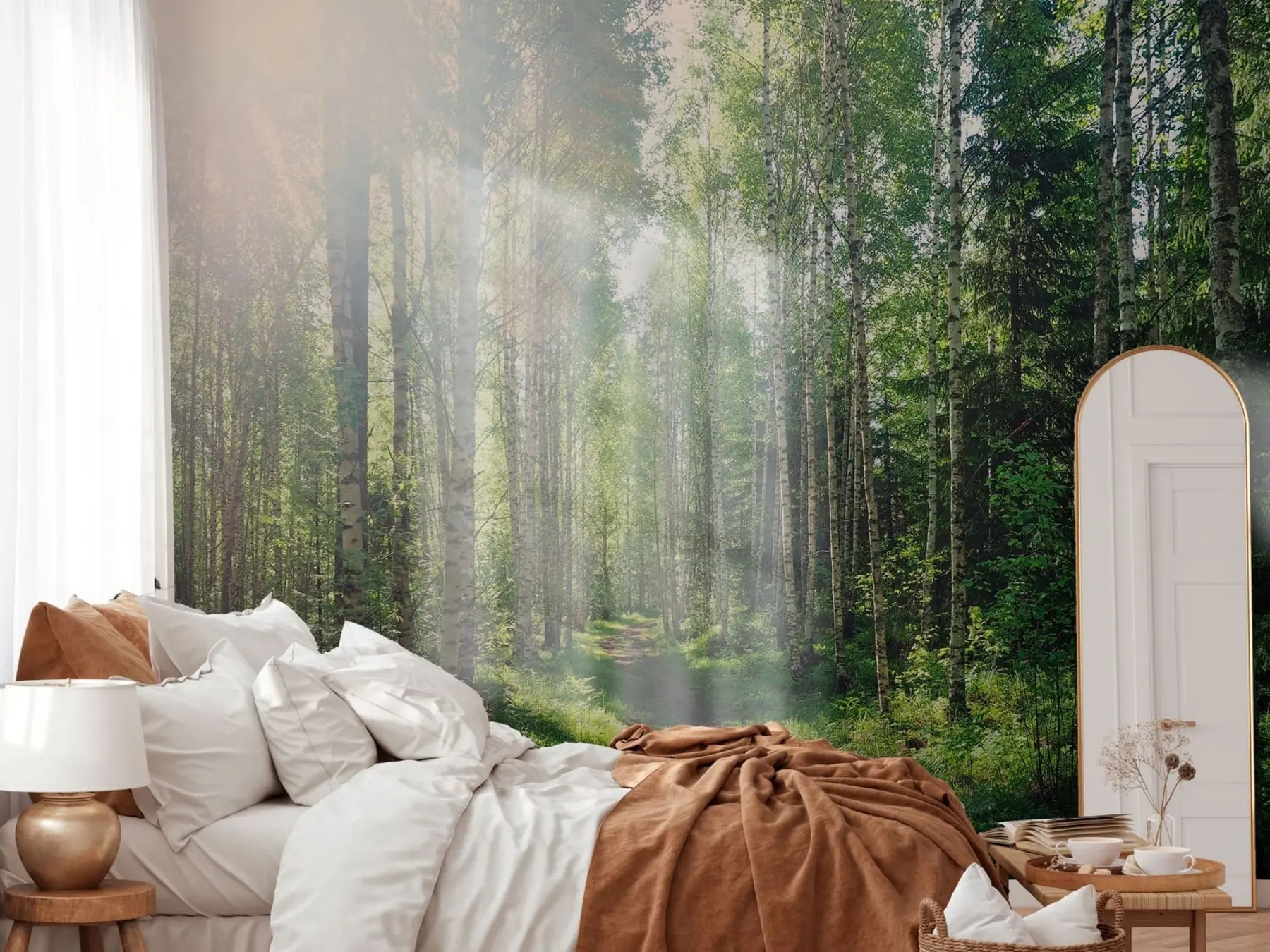 Fototapetes Zaļā saule Somijā u74235