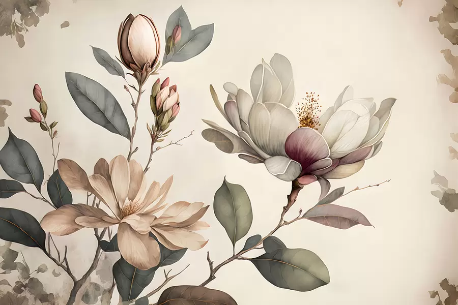 Fototapetes Magnolijas ilustrācija u93020