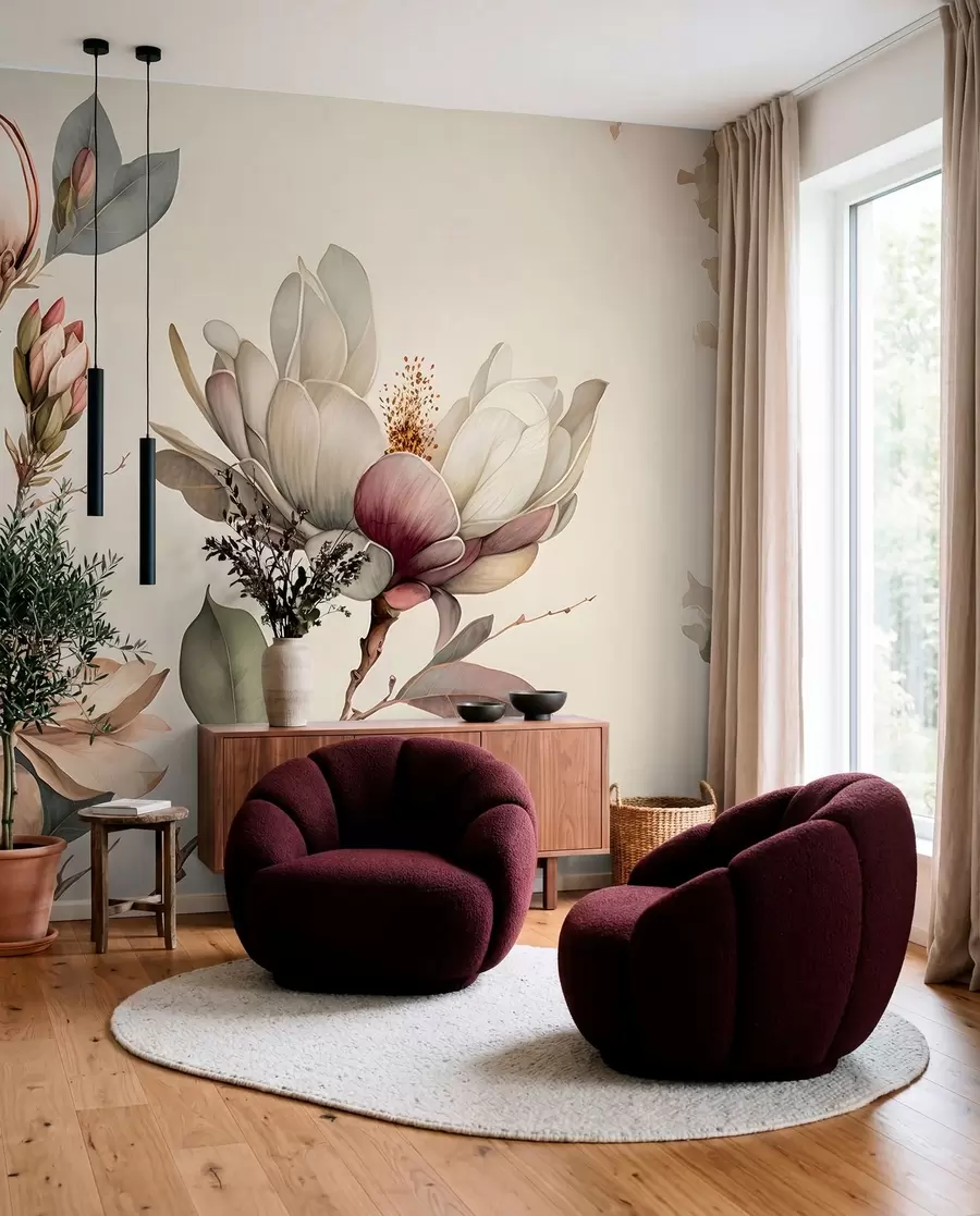 Fototapetes Magnolijas ilustrācija u93020