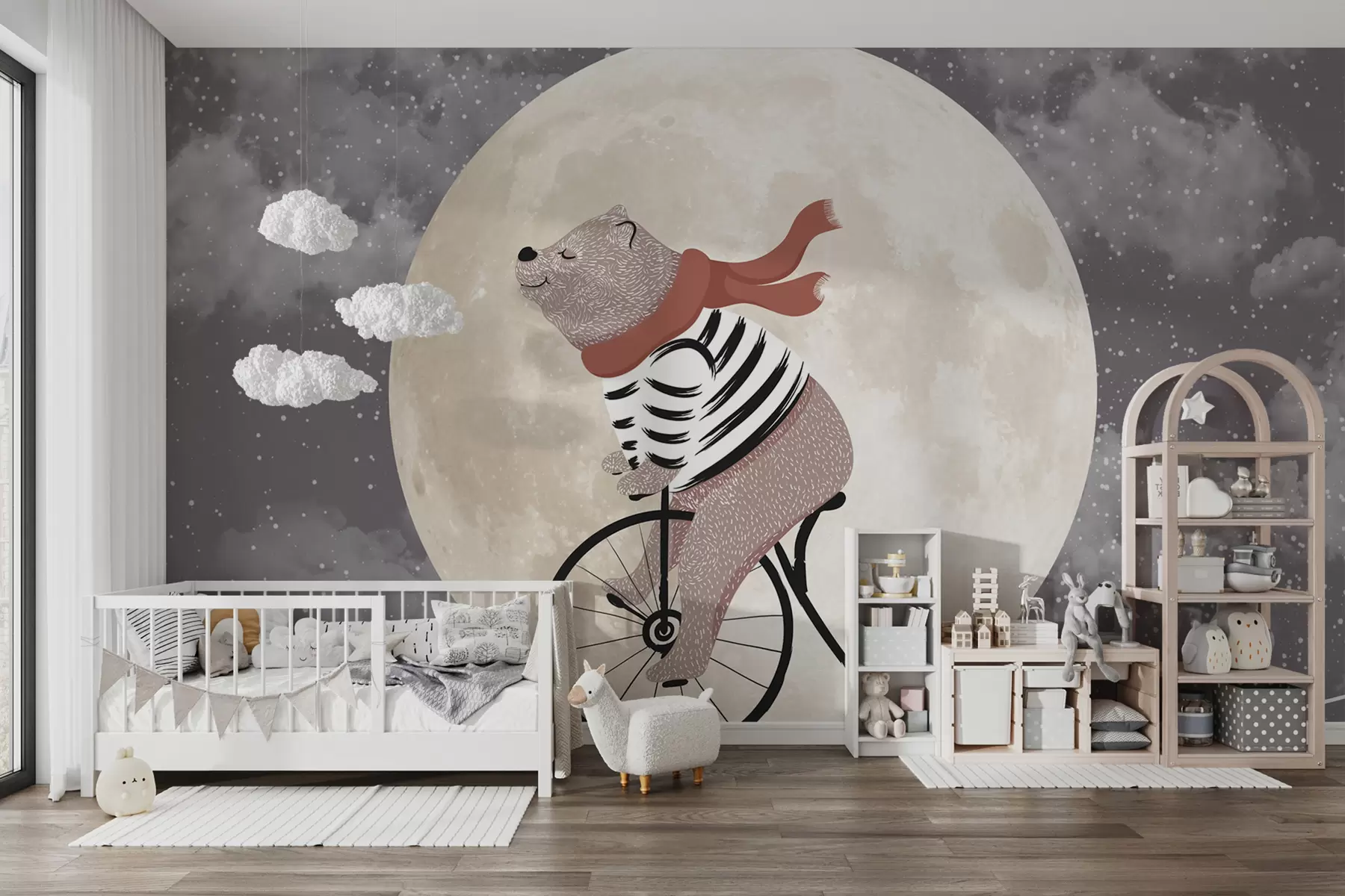 Fototapetes Pasaku lācis uz velosipēda u74483