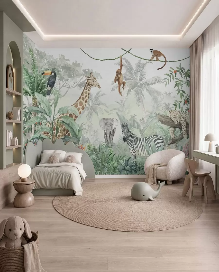 Fototapetes Tikšanās džungļos u74709