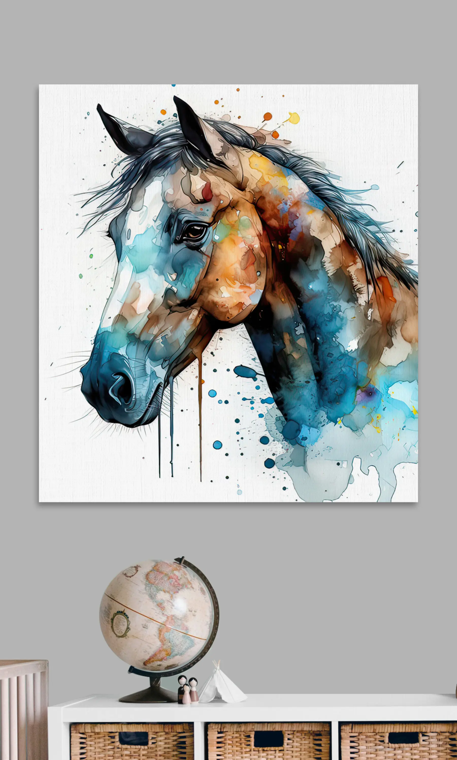 Fototapetes Zirgs, mākslas krāsas un organisms s32323