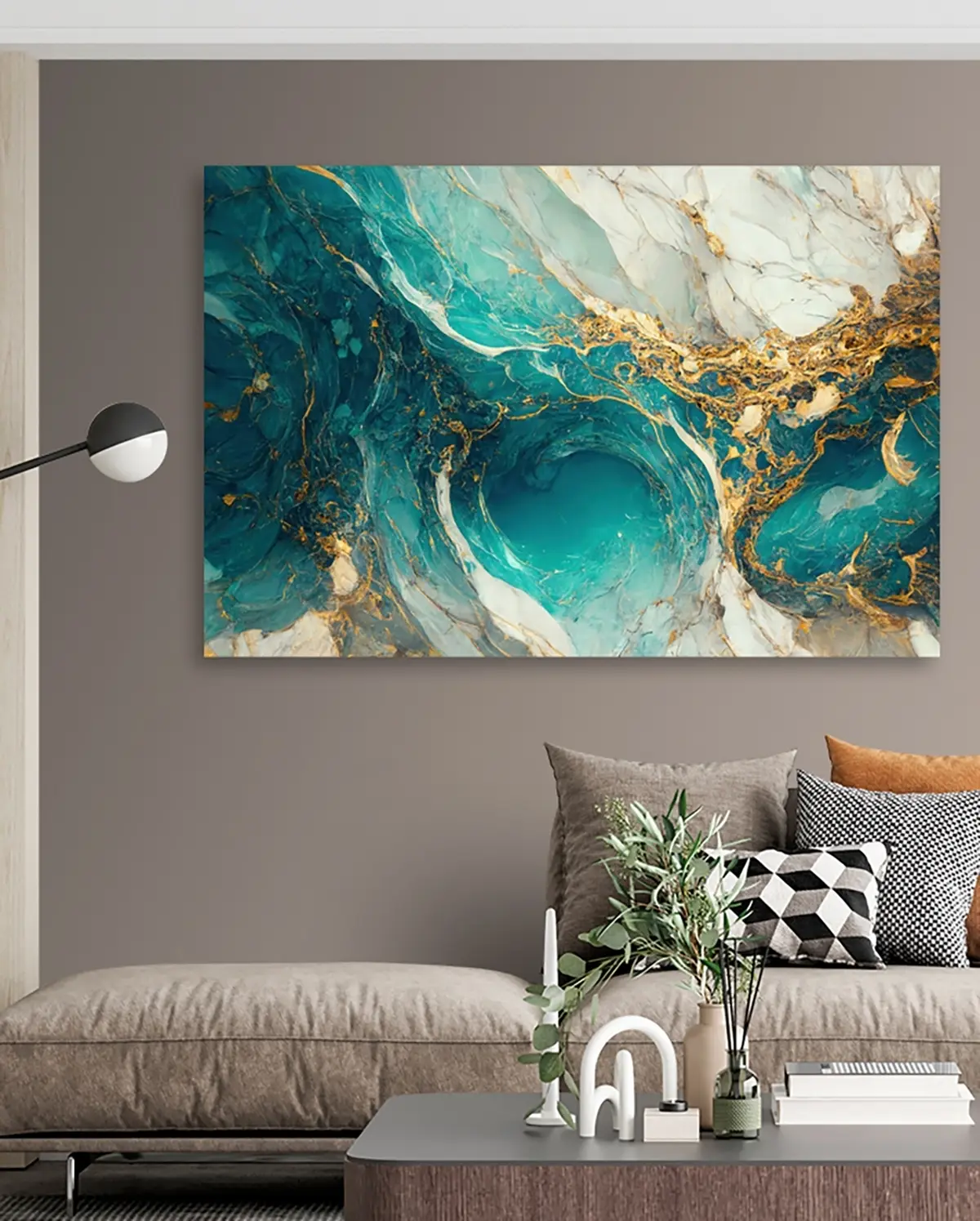 Glezna Šķidrais marmors siltos toņos s32411