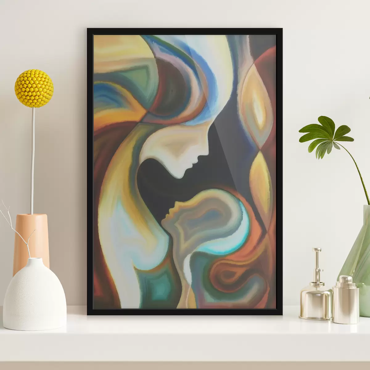 Plakāts Krāsa, augs un zariņš f00034