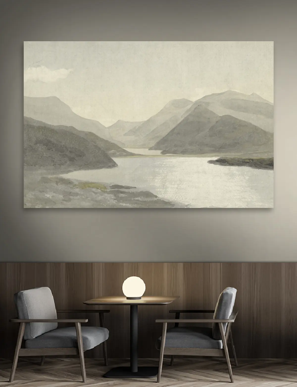 Glezna Ūdens, debesis un kalni s32629