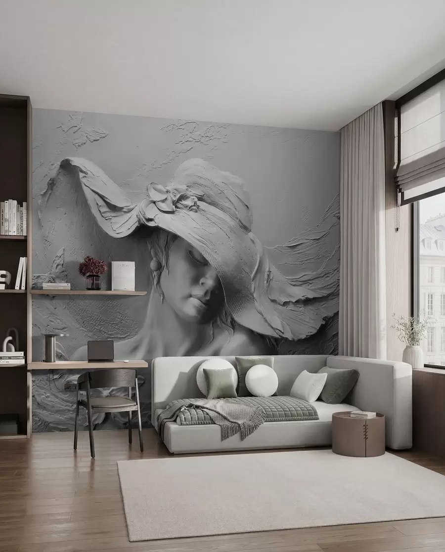 Fototapetes Dāma ar veidotu cepuri u62592