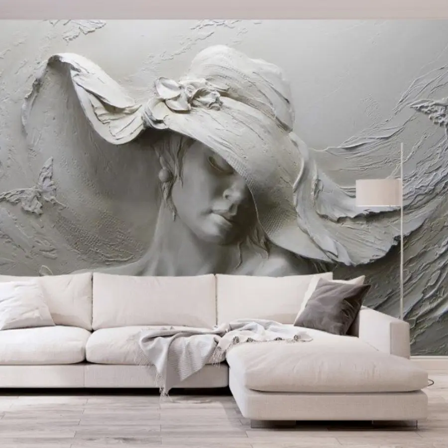 Fototapetes Sieviete cepurē 3D u62592