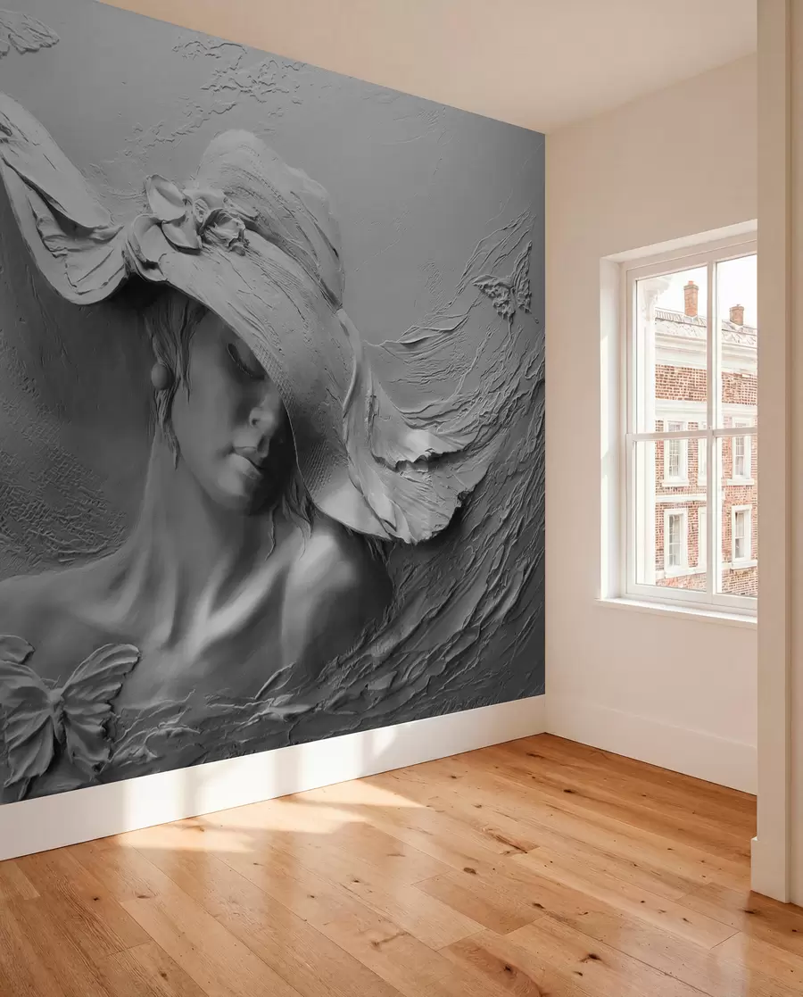 Fototapetes Sieviete cepurē 3D u62592