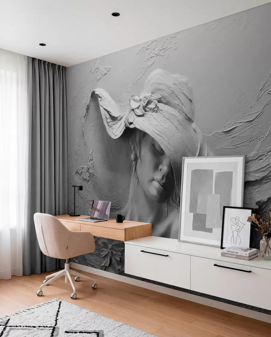 Fototapetes Sieviete cepurē 3D u62592