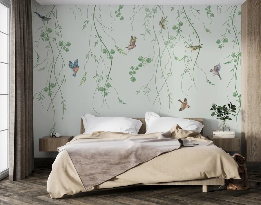 Fototapetes Zari ar putniem, Chinoiserie u94493
