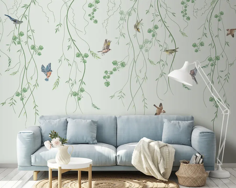 Fototapetes Zari ar putniem, Chinoiserie u94493