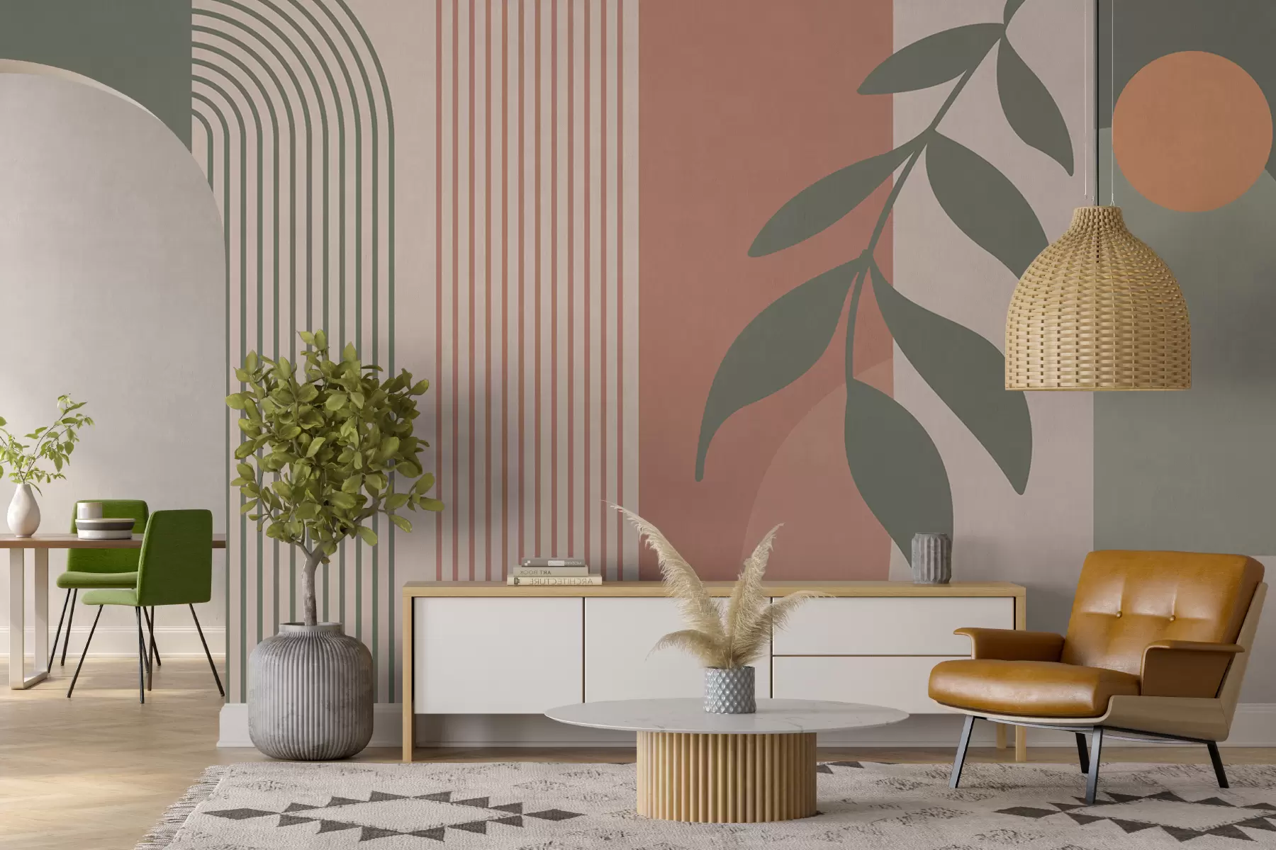 Fototapetes Boho stila arkas un dekoratīvie elementi u94153