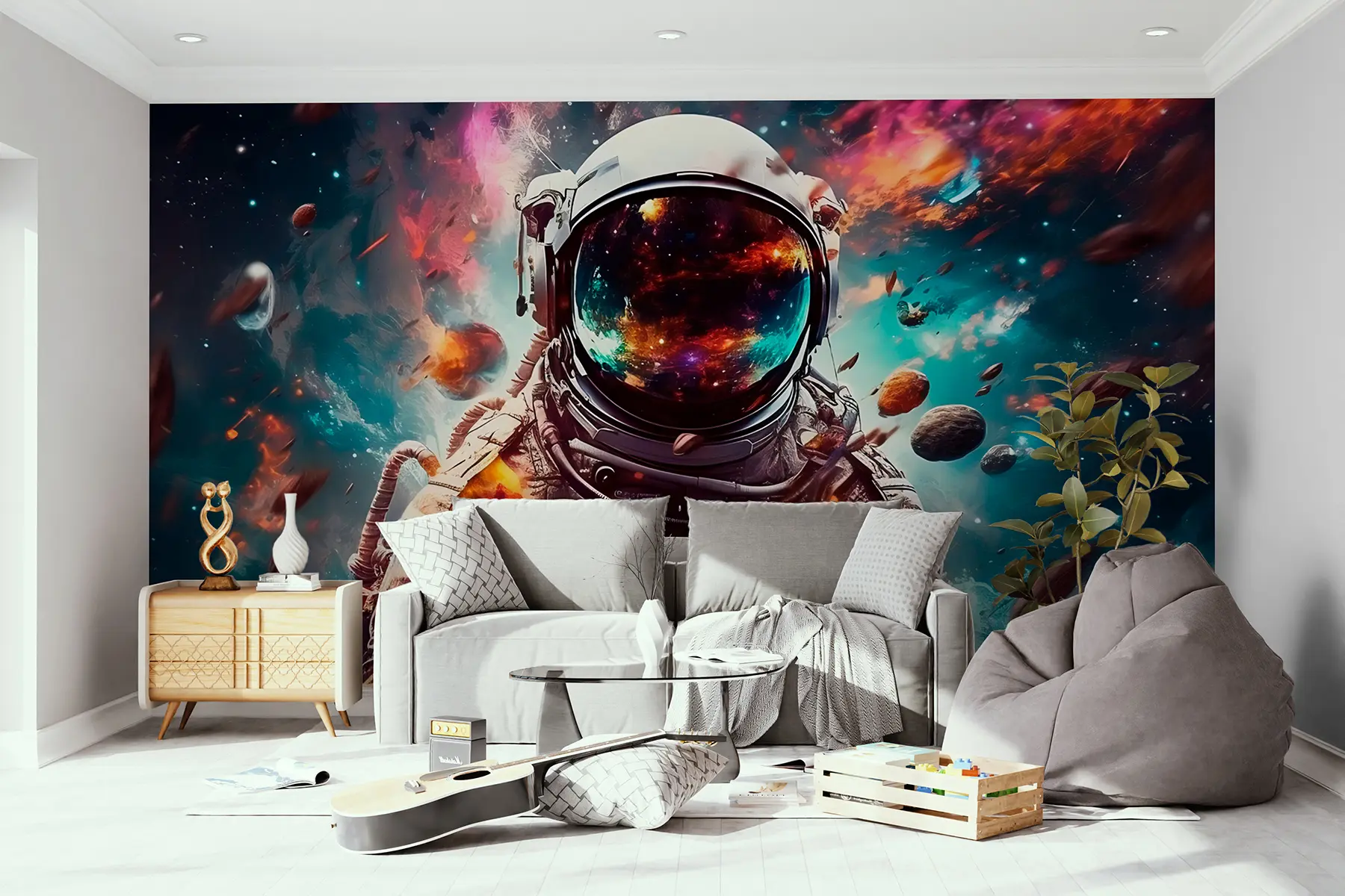 Fototapetes Kosmonauts uz Visuma fona u95147