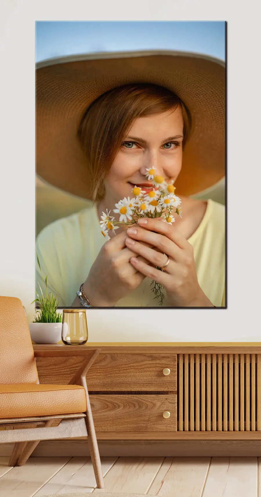 Glezna Lūpas, skropstas un ziedi s33170