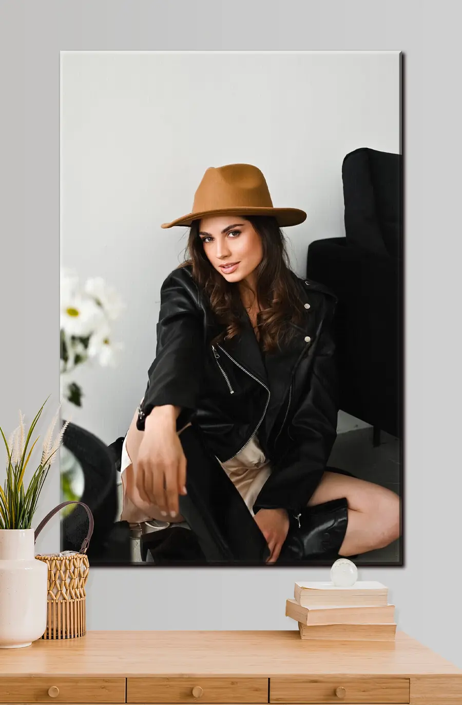 Glezna Virsdrēbes, cepure un cilvēka ķermenis s33216