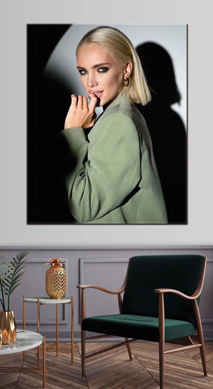 Glezna Lūpas, krekls un acs s33218