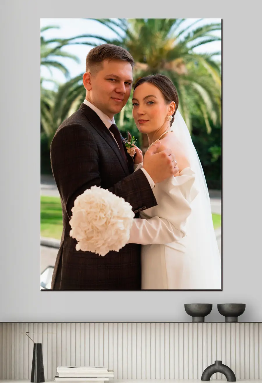 Glezna Kāzu kleita, līgava un ziedi s33223