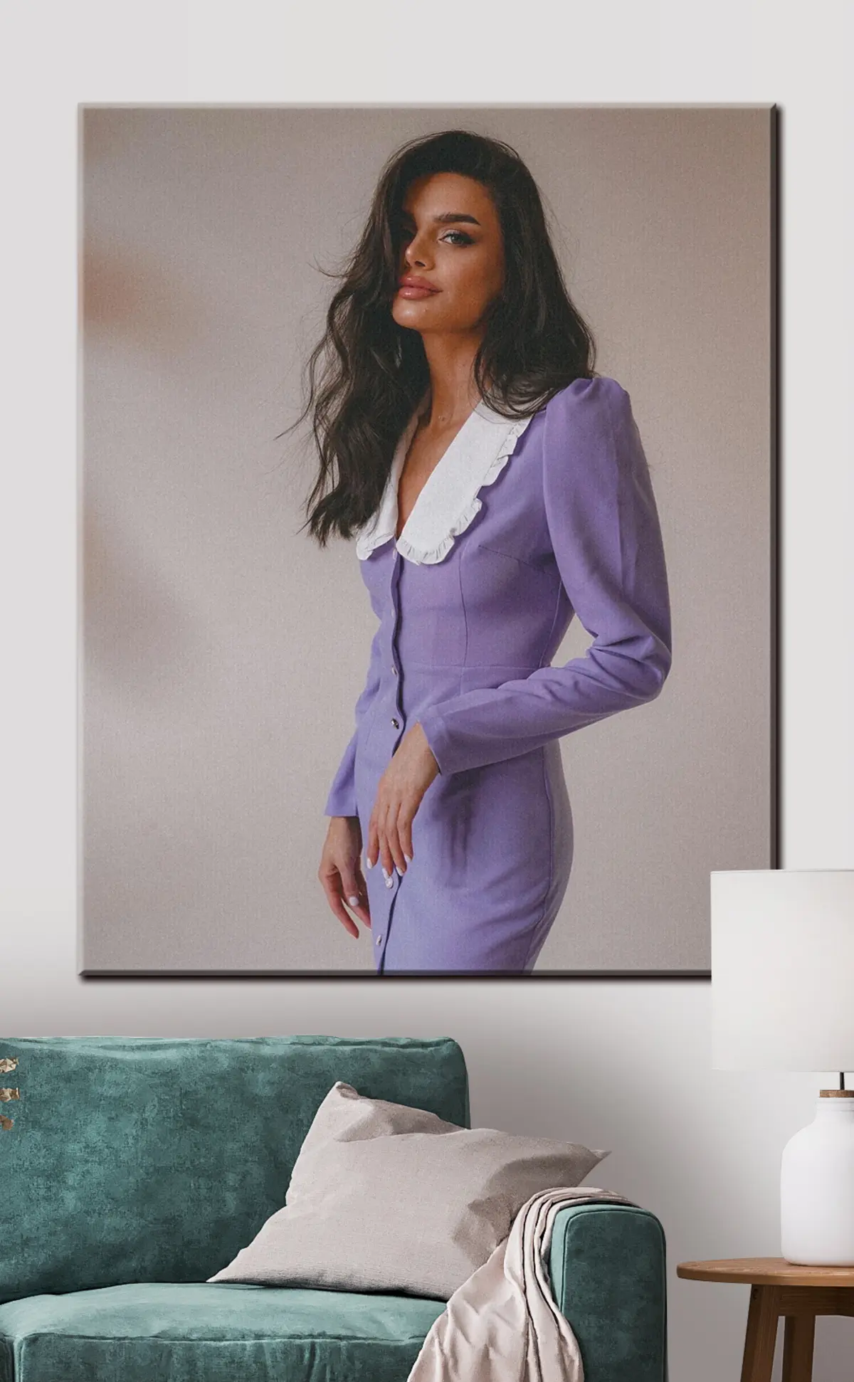 Glezna Virsdrēbes, mēteļi un kakls s33239