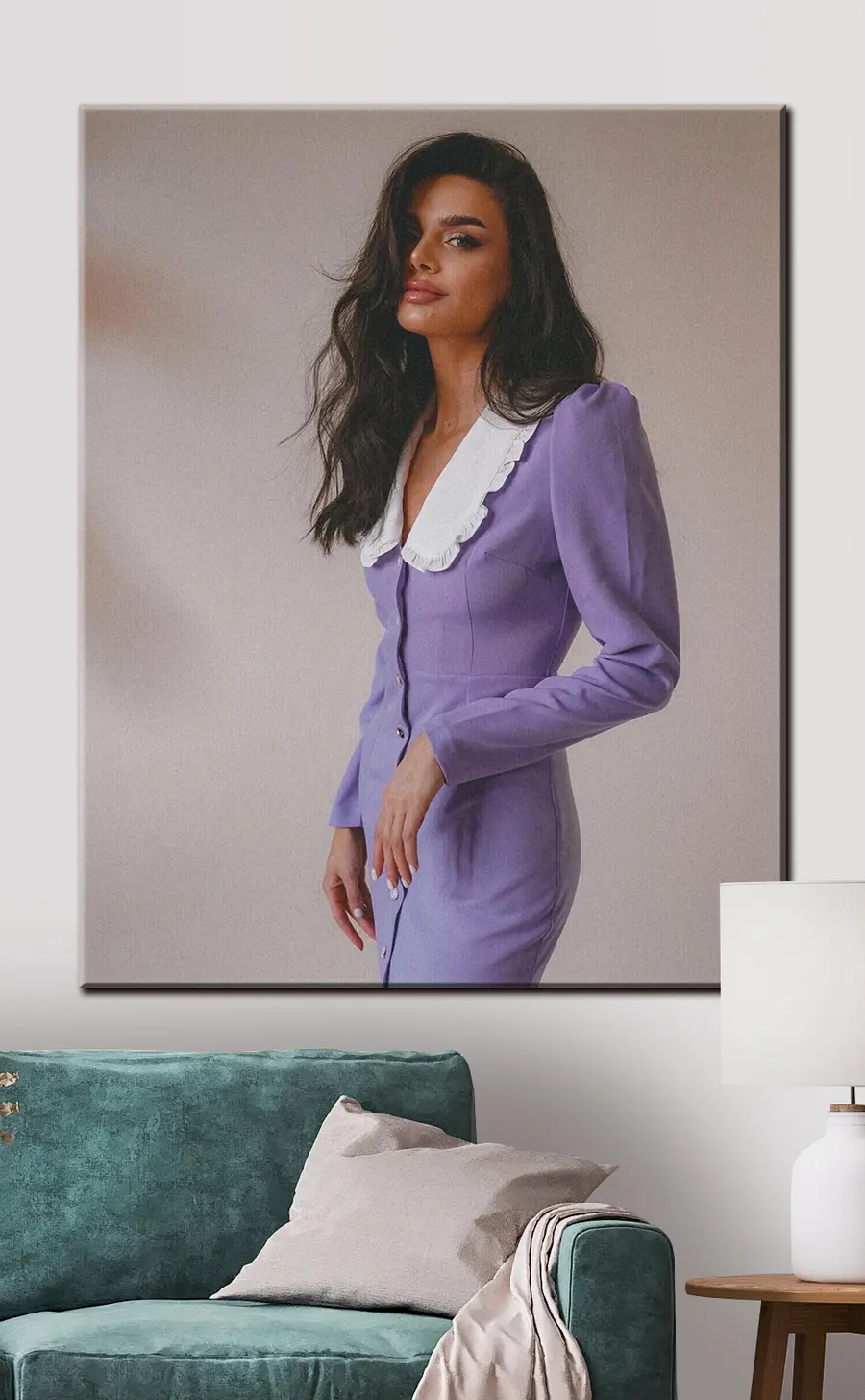 Glezna Virsdrēbes, mēteļi un kakls s33239